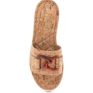 Bnwt AEROSOLES Cork Slide Sandal with Tortoiseshell Women 5.5